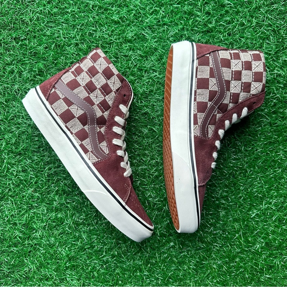 Vans Sk8 Hi Stitch Checkerboard Bitte - Picture 7 of 11